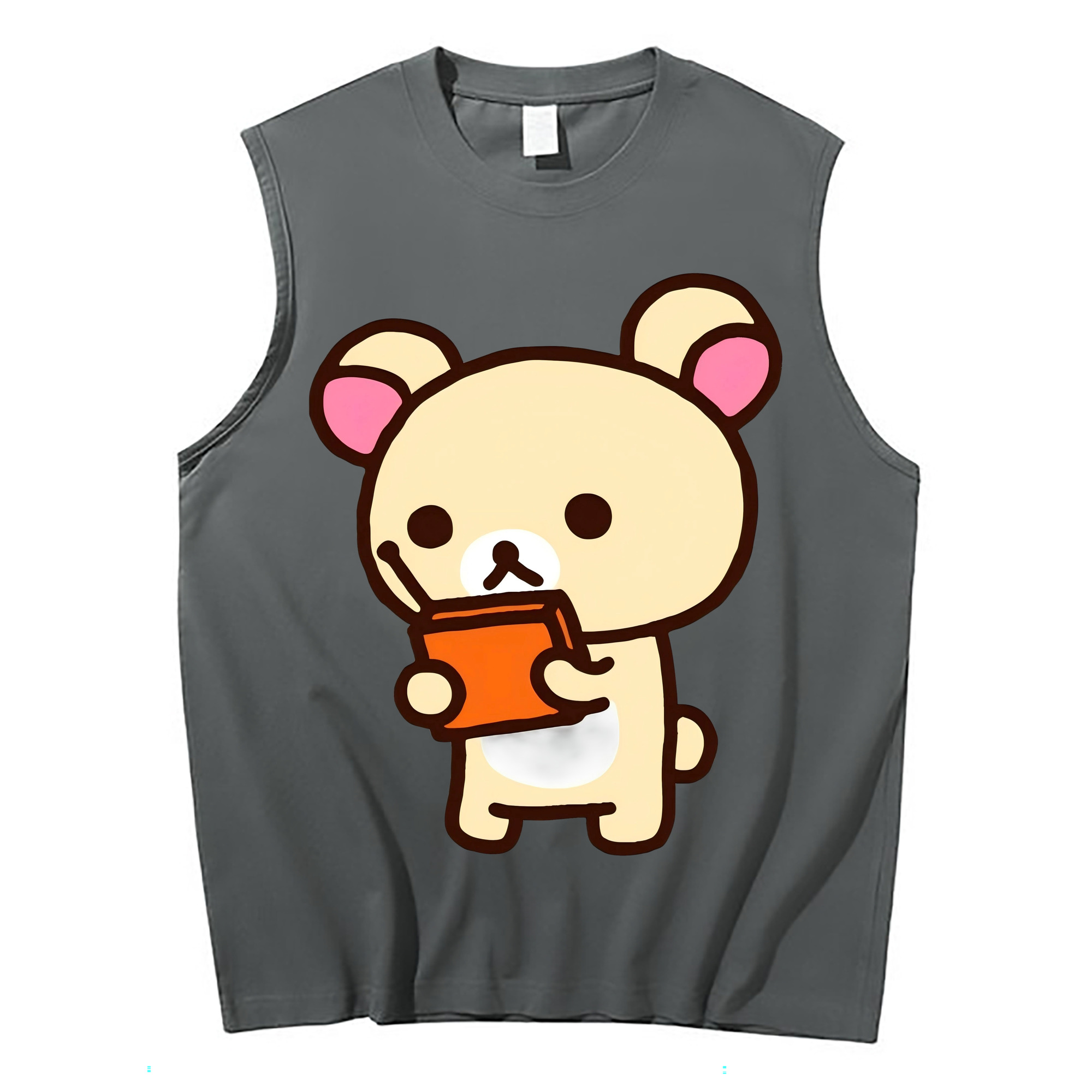 （画像用） リラックマ リラックマ キイロイトリ Rilakkuma Korilakkuma Kiiroitori コットン100％タンクトップ（フロントプリント）
